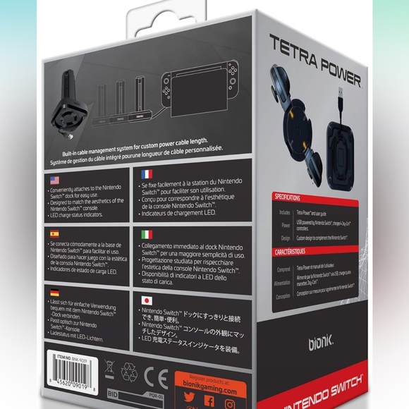 Bionik Tetra Power - Nintendo Switch Joy Con Charging Dock - Picture 7 of 10